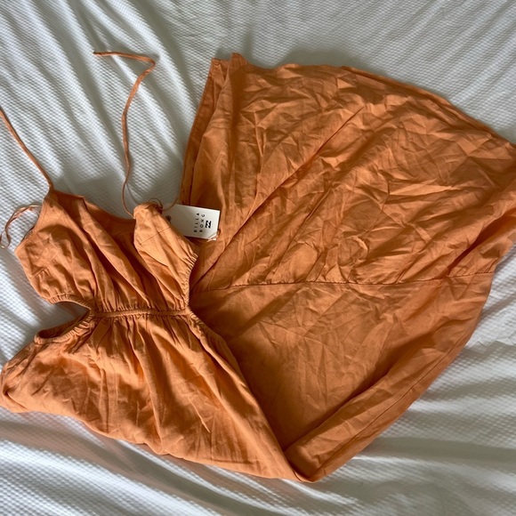 Billabong Orange Cutout Maxi Dress - Picture 1 of 7